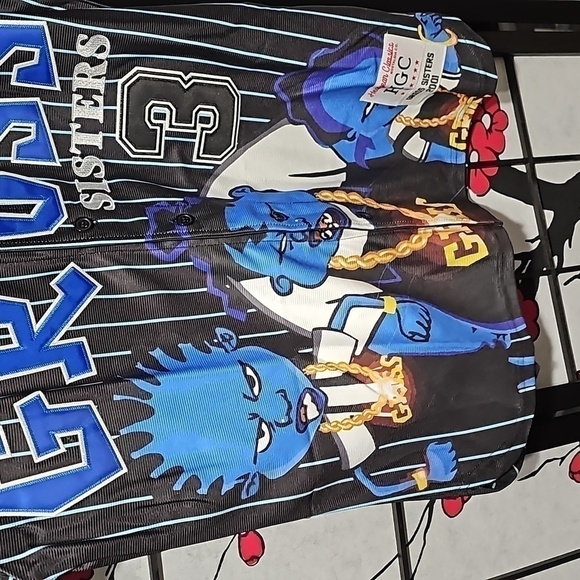 The Proud Family Gross Sisters Pinstripe Baseball Jersey Size Medium New - Picture 5 of 9